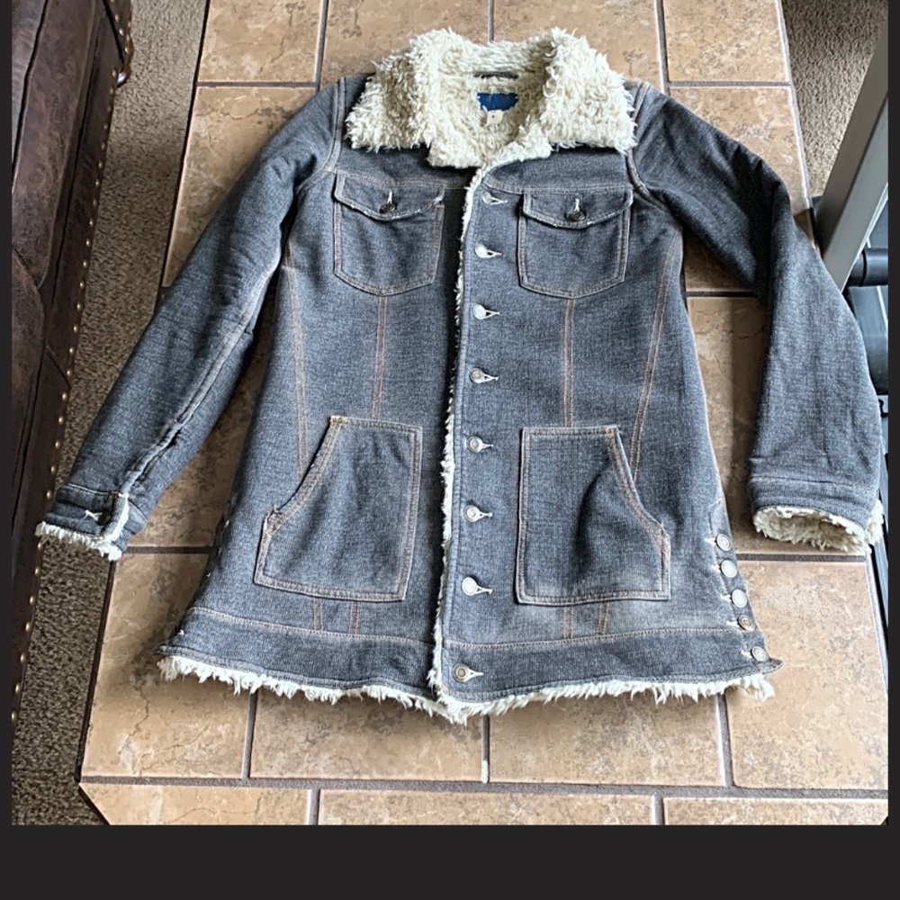 WE THE FREE Rivington Gray Sherpa Jacket
